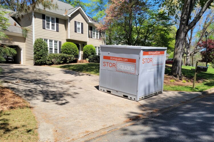 declutter with moving containers