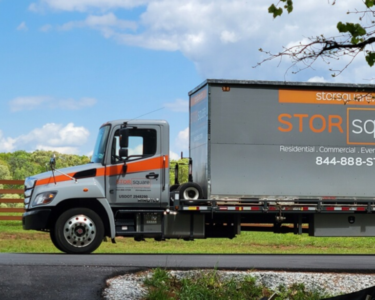 STORsquare driver delivering container on time reducing extra expenses seen with PODS delays