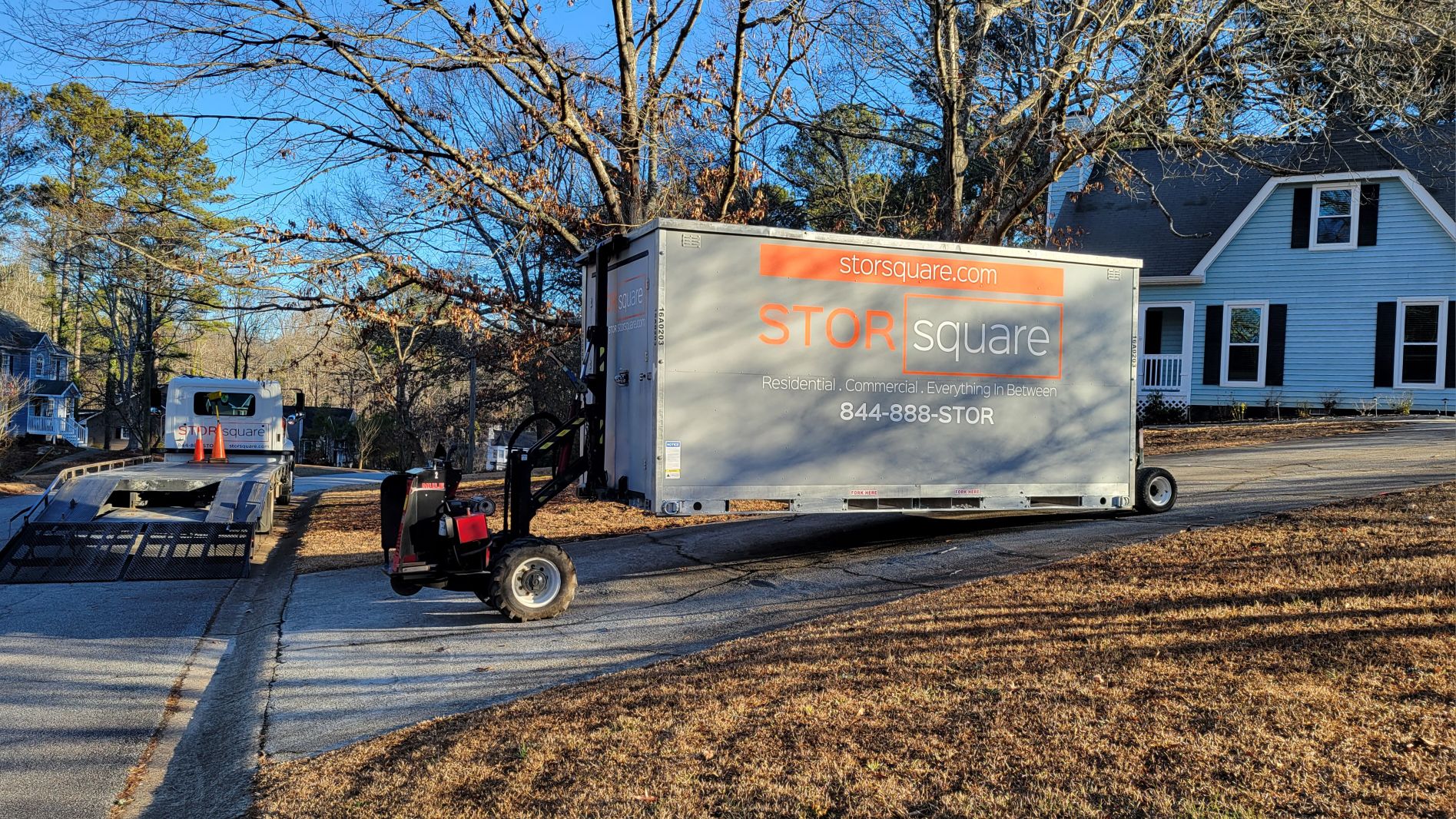 outdoor storage using containers