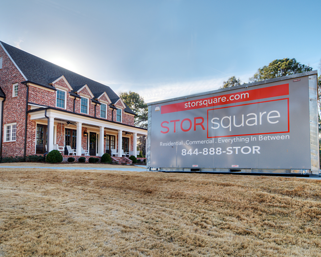 STORsquare mobile storage unit placed safely in a Woodstock driveway