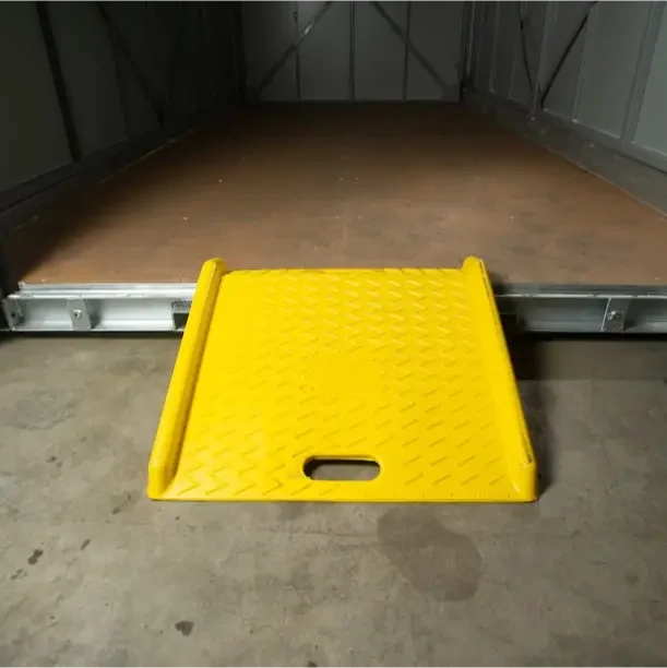 A loading ramp positioned at a STORsquare portable storage container in Central Florida, making long distance moving and interstate packing easier and safer.