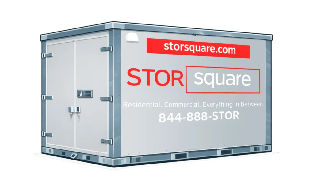 12 ft portable moving container in Atlanta GA for long distance relocation with secure steel construction