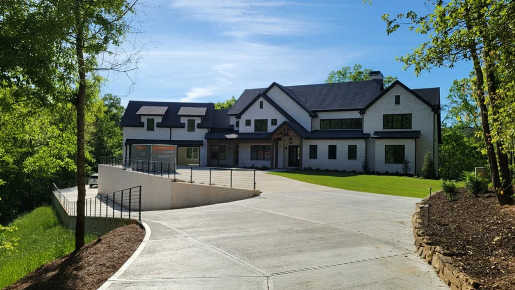 Portable storage unit outside a home during staging and pre-sale home improvements