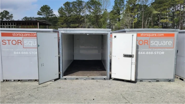 Open STORsquare portable storage container showing the empty interior for customers in Belle Isle, FL.